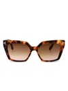 Tom Ford Full Frame Sunglasses In Brown