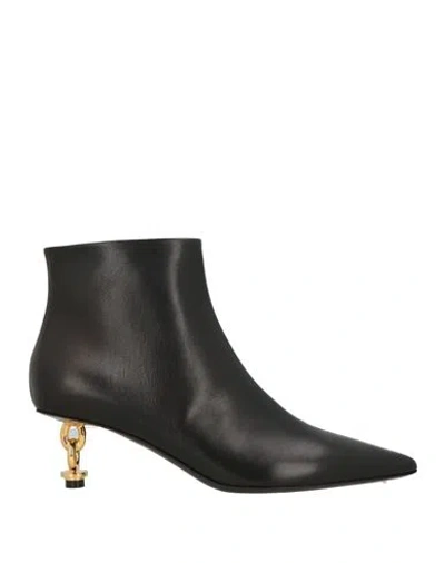 Tom Ford Woman Ankle Boots Black Size 6 Calfskin, Brass