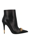 Tom Ford Black Iconic Chain 105 Leather Ankle Boots In Black
