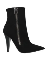 Tom Ford Woman Ankle Boots Black Size 8 Cotton, Zamak In Black