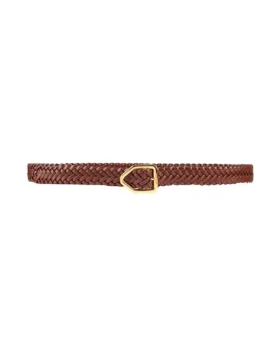Tom Ford Woman Belt Brown Size 39.5 Calfskin