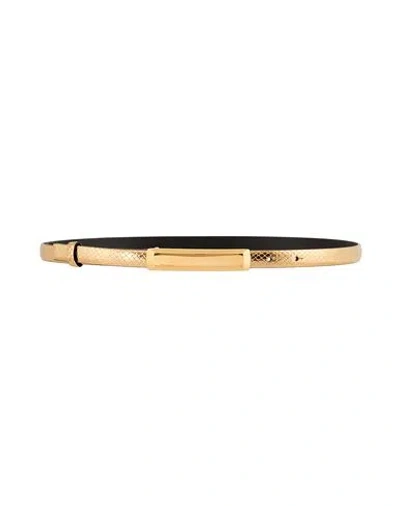 TOM FORD TOM FORD WOMAN BELT GOLD SIZE 36 CALFSKIN, BRASS