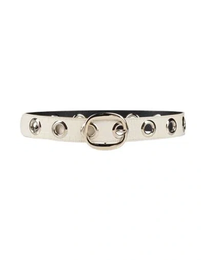 Tom Ford Woman Belt Ivory Size S Calfskin In Multi