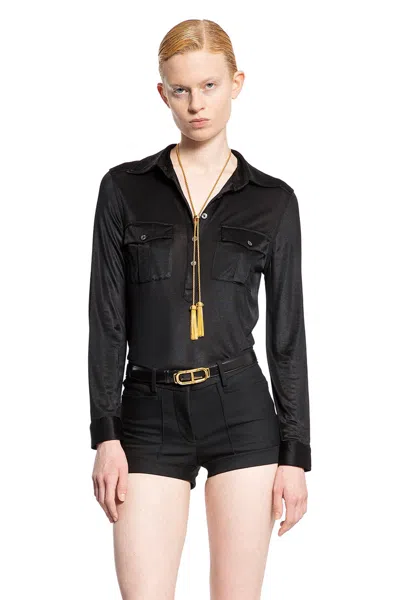 Tom Ford Woman Black T-shirts & Tank Tops