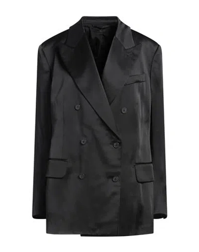Tom Ford Woman Blazer Black Size 2 Acetate, Viscose, Polyester, Cotton, Modal In Black