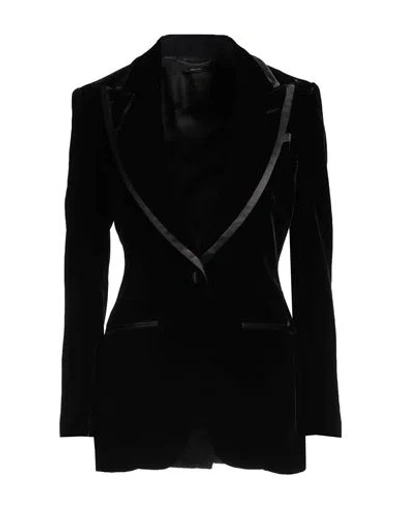 Tom Ford Woman Blazer Black Size 6 Viscose, Cupro, Silk