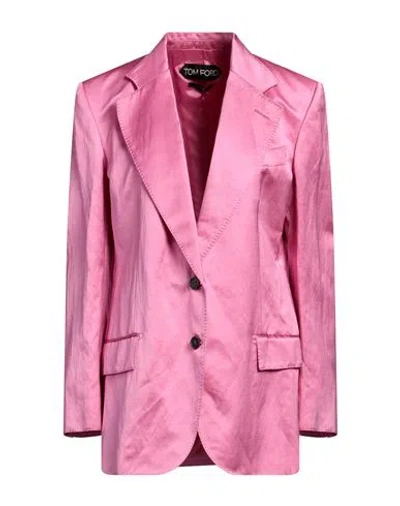 Tom Ford Woman Blazer Pink Size 2 Viscose, Linen