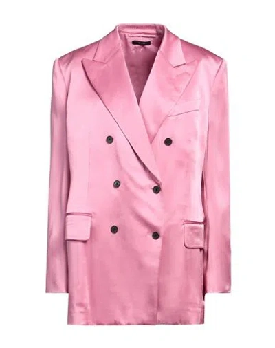 TOM FORD TOM FORD WOMAN BLAZER PINK SIZE 6 ACETATE, VISCOSE, POLYESTER, COTTON, MODAL