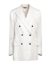 Tom Ford Fluid Double-breasted Satin Blazer In White