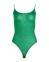 Tom Ford Woman Bodysuit Green Size S Cashmere, Silk In Green