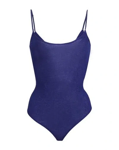 TOM FORD TOM FORD WOMAN BODYSUIT NAVY SIZE S CASHMERE, SILK