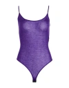Tom Ford Woman Bodysuit Purple Size Xxs Cashmere, Silk