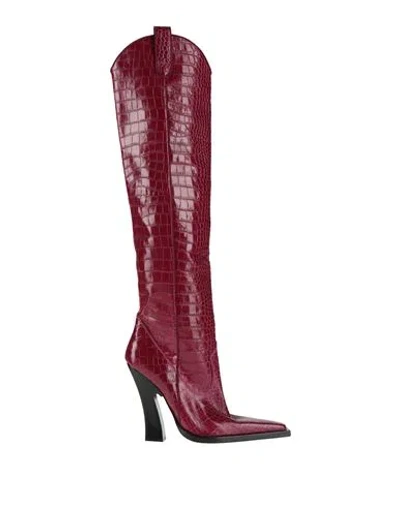 Tom Ford Woman Boot Garnet Size 9 Leather In Red
