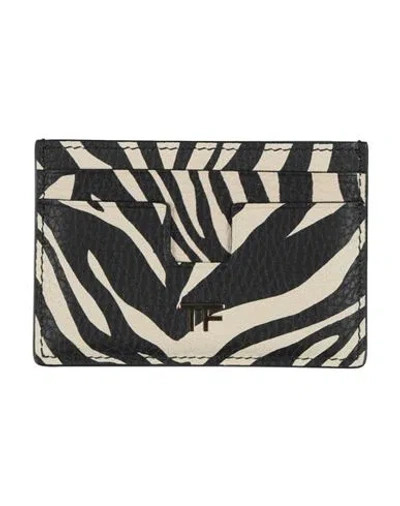 Tom Ford Woman Cardholder Black Size - Calfskin
