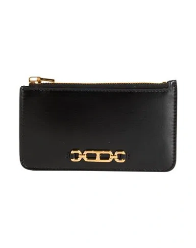 Tom Ford Woman Cardholder Black Size - Calfskin