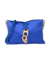 Tom Ford Woman Cross-body Bag Blue Size - Viscose, Silk, Cow Leather, Brass