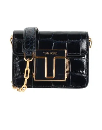 Tom Ford Woman Cross-body Bag Midnight Blue Size - Leather