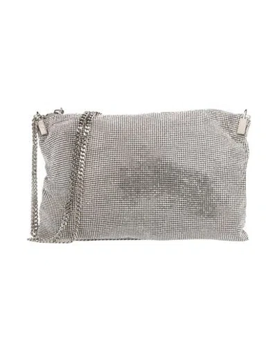 Tom Ford Woman Cross-body Bag Silver Size - Calfskin, Bull Skin, Glass, Brass, Metal