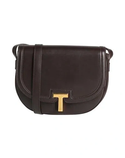 Tom Ford Woman Cross-body Bag Chocolate Brown Size - Calfskin
