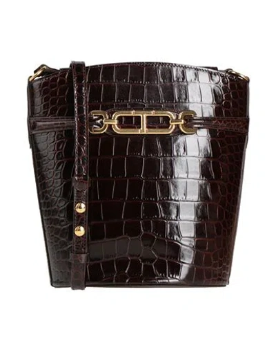 Tom Ford Woman Cross-body Bag Dark Brown Size - Calfskin