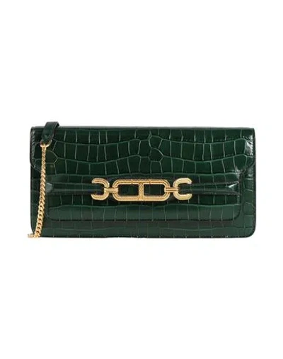 Tom Ford Woman Cross-body Bag Deep Teal Size - Calfskin In Green