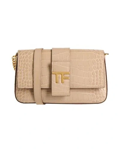 Tom Ford Woman Cross-body Bag Light Brown Size - Leather In Sand