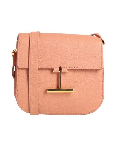 Tom Ford Woman Cross-body Bag Salmon Pink Size - Leather