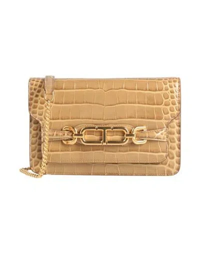 Tom Ford Woman Cross-body Bag Sand Size - Calfskin
