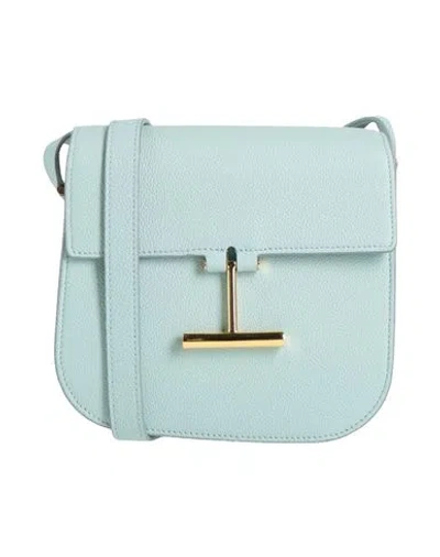 Tom Ford Woman Cross-body Bag Sky Blue Size - Leather