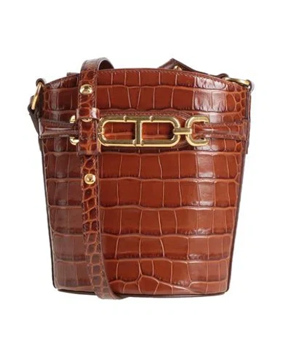 Tom Ford Woman Cross-body Bag Tan Size - Calfskin In Brown