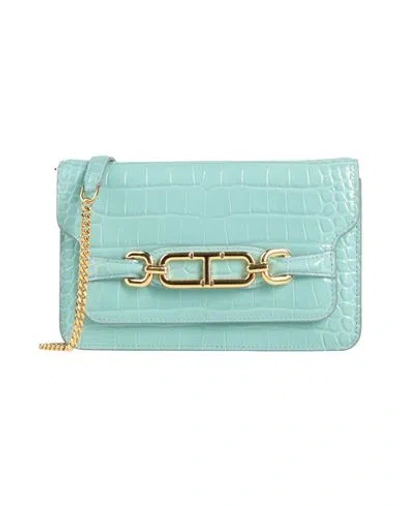 Tom Ford Woman Cross-body Bag Turquoise Size - Calfskin In Blue