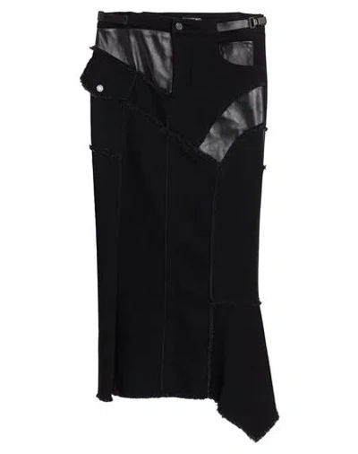 Tom Ford Woman Denim Skirt Black Size 6 Cotton, Elastane, Calfskin