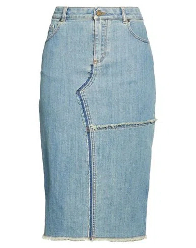 Tom Ford Woman Denim Skirt Blue Size 6 Cotton, Elastane
