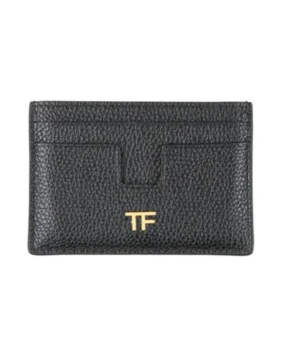 Tom Ford Woman Document Holder Black Size - Calfskin