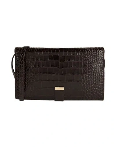 Tom Ford Woman Document Holder Dark Brown Size - Cow Leather
