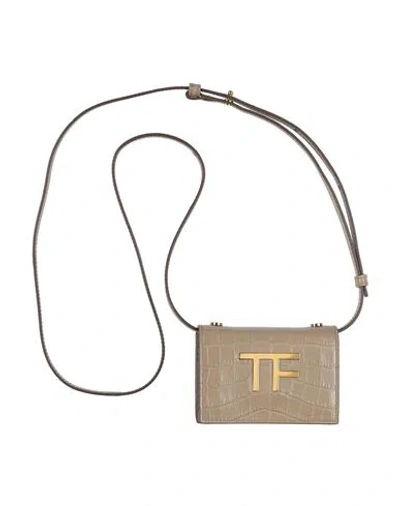 Tom Ford Woman Document Holder Light Brown Size - Calfskin, Brass In Beige