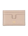 Tom Ford Woman Document Holder Sand Size - Calfskin In Beige