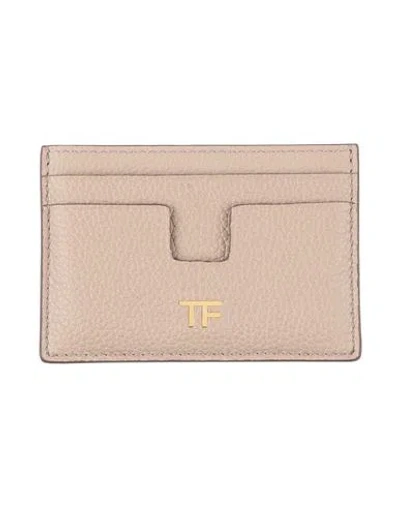 Tom Ford Woman Document Holder Sand Size - Calfskin In Beige