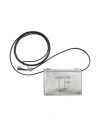 Tom Ford Woman Document Holder Silver Size - Calfskin, Brass In Silver