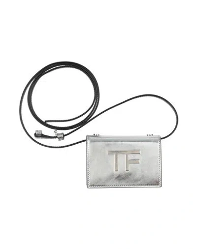 Tom Ford Woman Document Holder Silver Size - Calfskin, Brass