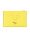 Tom Ford Woman Document Holder Yellow Size - Calfskin