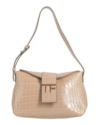 Tom Ford Woman Handbag Beige Size - Leather In Sand