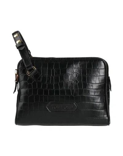 Tom Ford Woman Handbag Black Size - Calfskin, Brass