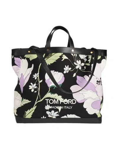 Tom Ford Woman Handbag Black Size - Cotton, Cow Leather
