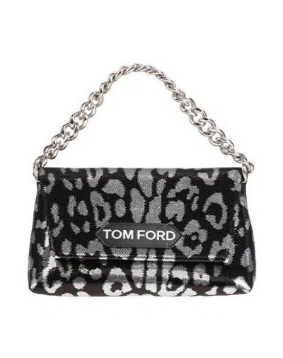 Tom Ford Woman Handbag Black Size - Viscose, Pvc - Polyvinyl Chloride, Calfskin
