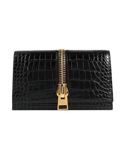 Tom Ford Woman Handbag Black Size - Calfskin, Brass, Zamak