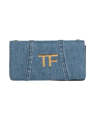 Tom Ford Woman Handbag Blue Size - Cotton