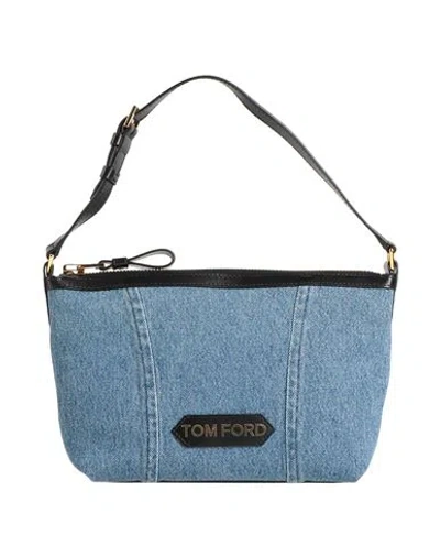 Tom Ford Woman Handbag Blue Size - Textile Fibers