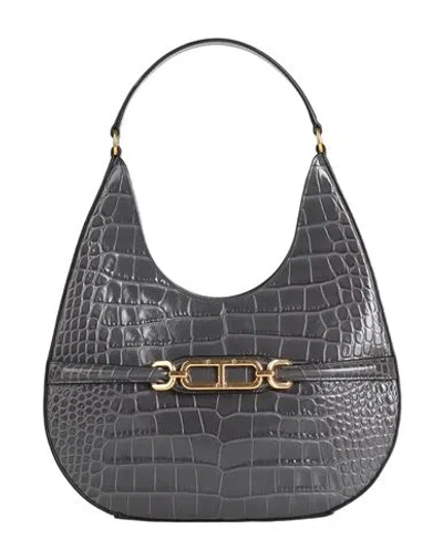 Tom Ford Woman Handbag Grey Size - Calfskin In Gray