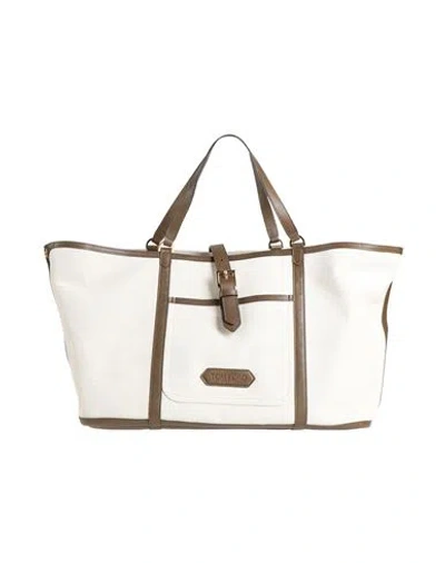 Tom Ford Woman Handbag Ivory Size - Textile Fibers In White